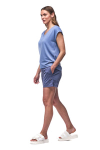 Indyeva - Sofi III V-Neck Top - Coast Blue