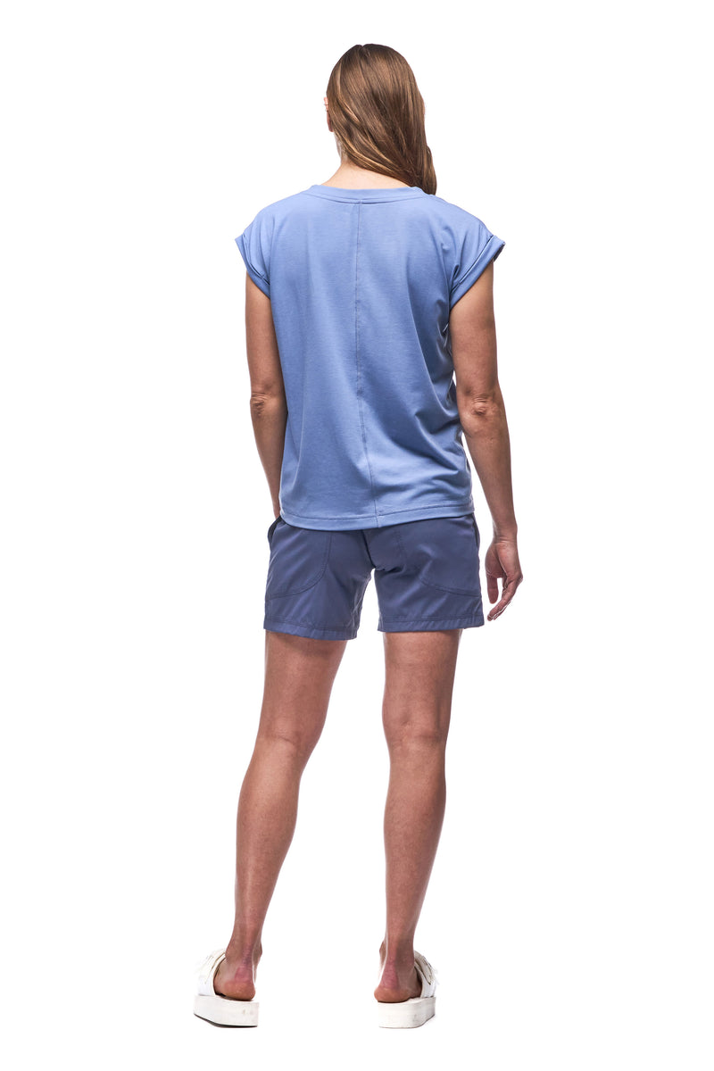 Indyeva - Sofi III V-Neck Top - Coast Blue