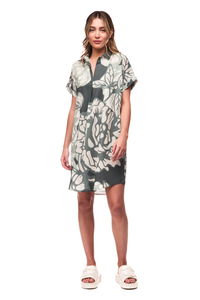 INDYEVA - Frivol Dress - Nephrite Piwonia Print