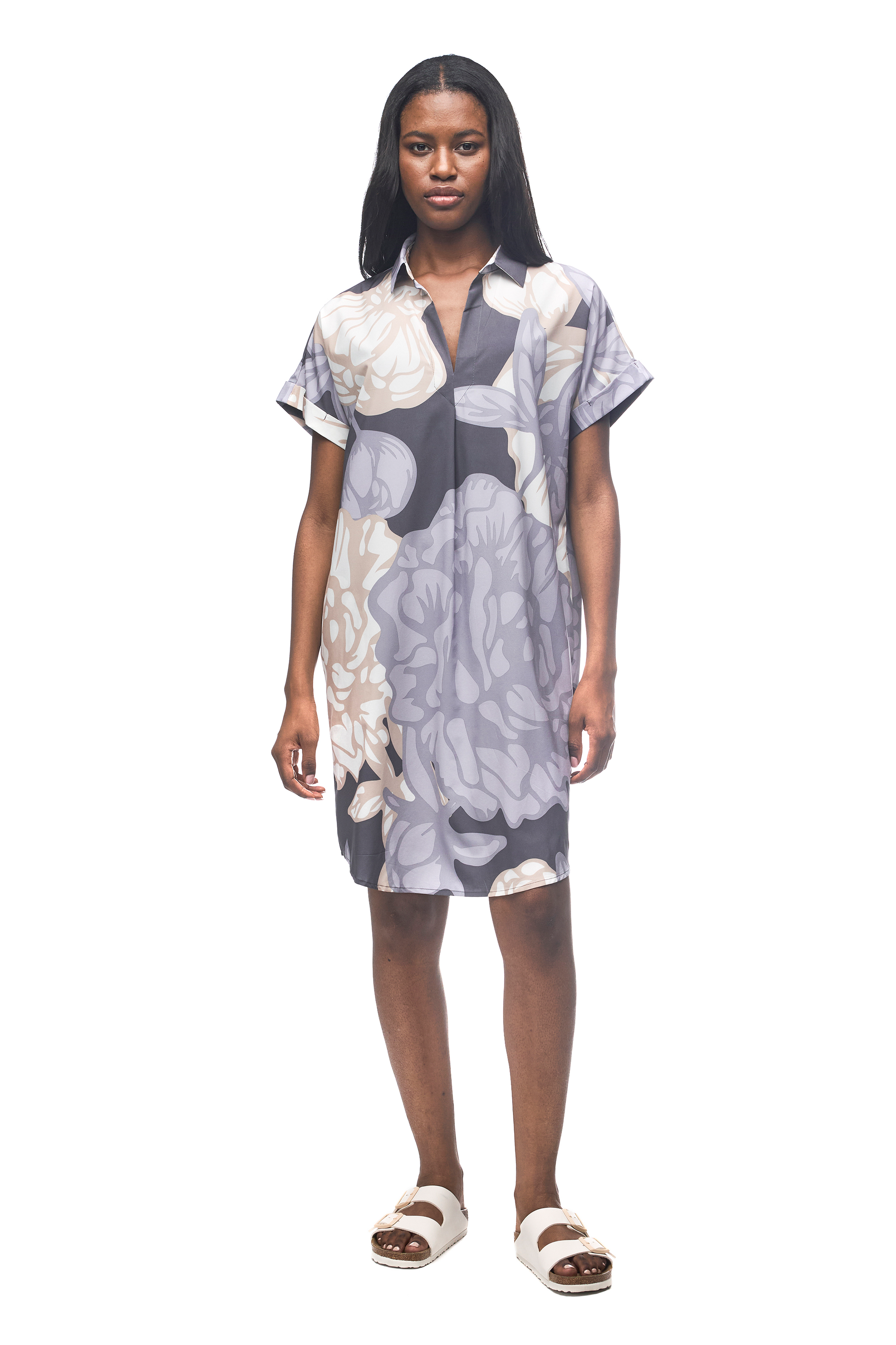 INDYEVA Frivol Dress - Boreal Piwonia Print