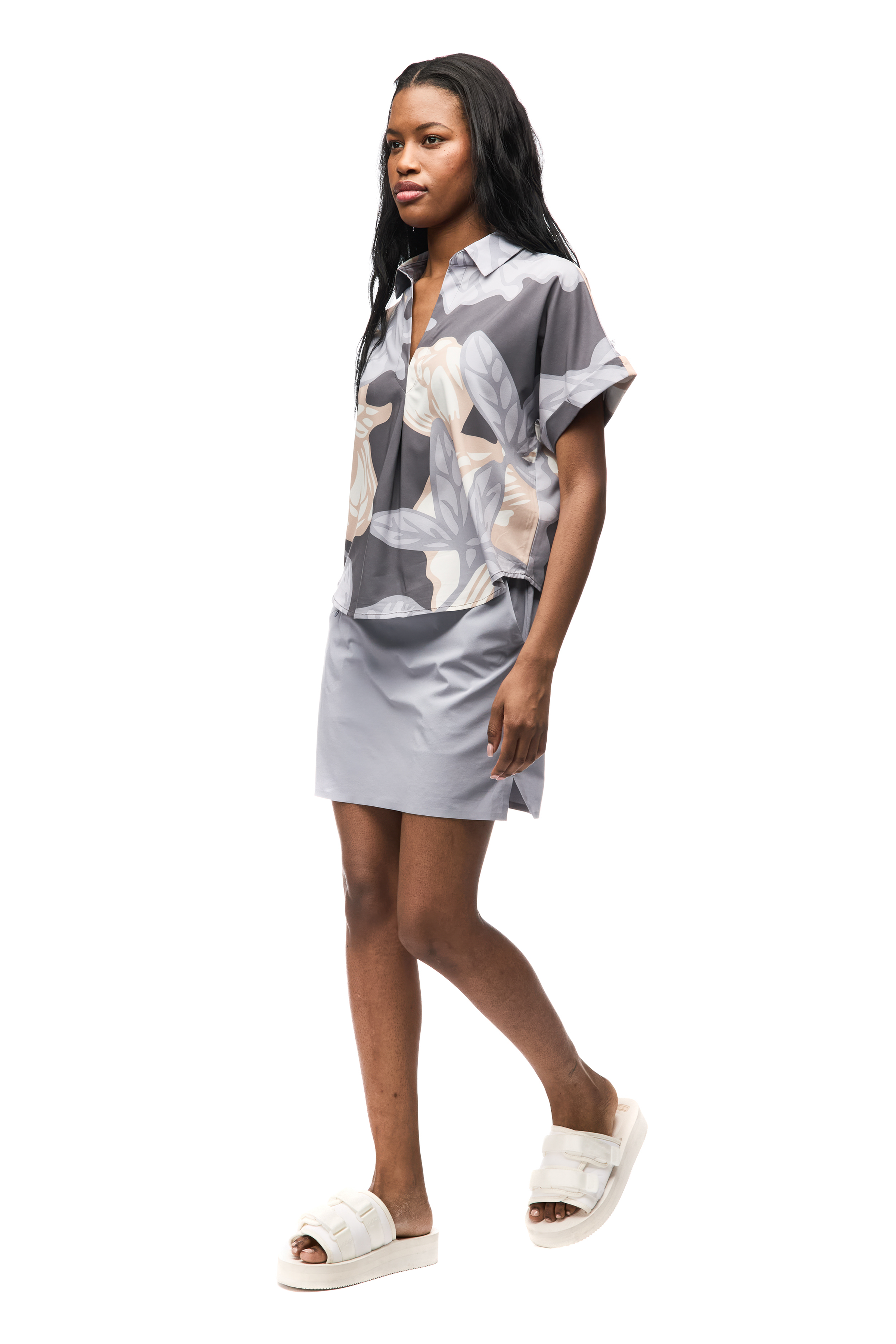 INDYEVA Frivol Shirt - Boreal Piwonia Print