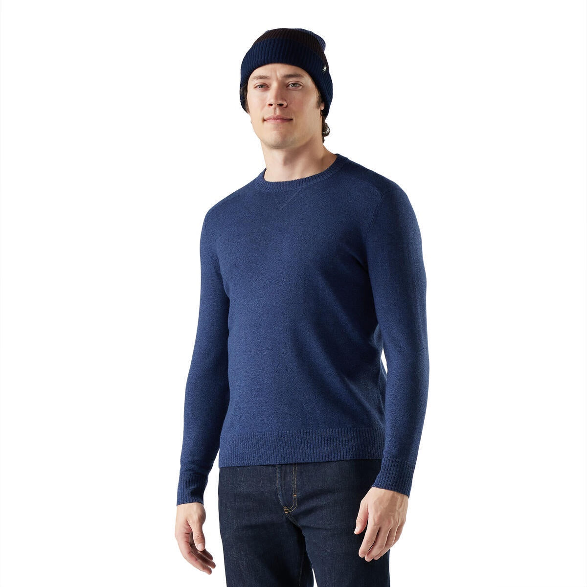 SMARTWOOL Men's Sparwood Crew Sweater - Deep Navy/Nightfall Blue