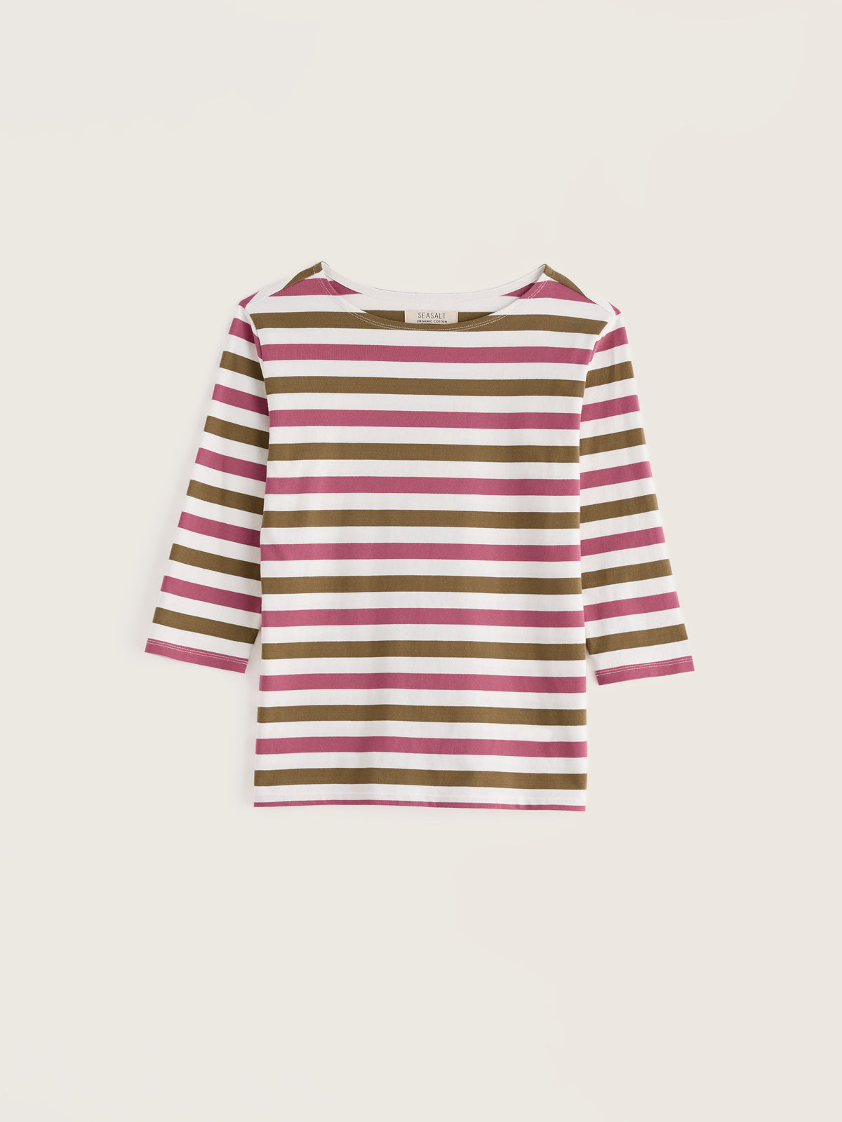 SEASALT 3/4 Sleeve Sailor Top - Rosa