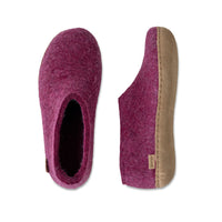 GLERUPS Leather Sole Shoe - Cranberry