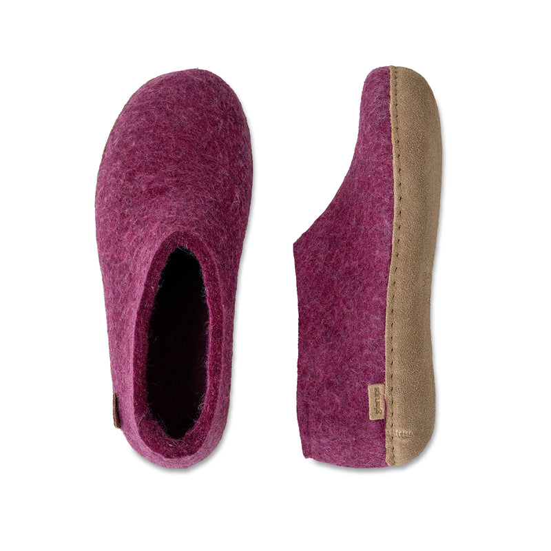 GLERUPS Leather Sole Shoe - Cranberry