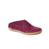 GLERUPS Leather Sole Slip On - Cranberry