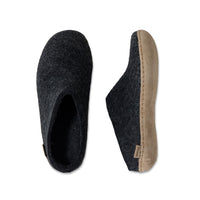 GLERUPS Leather Sole Slip On - Charcoal