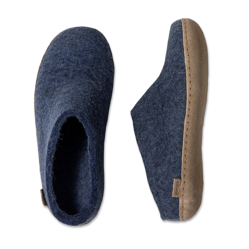GLERUPS Leather Sole Slip On - Denim