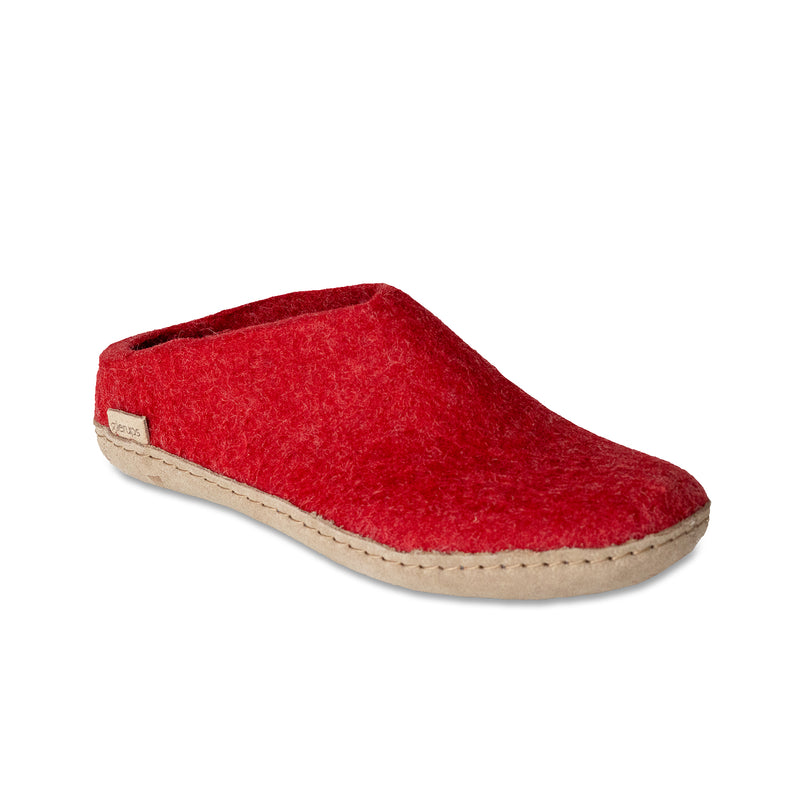 GLERUPS Leather Sole Slip On - Red
