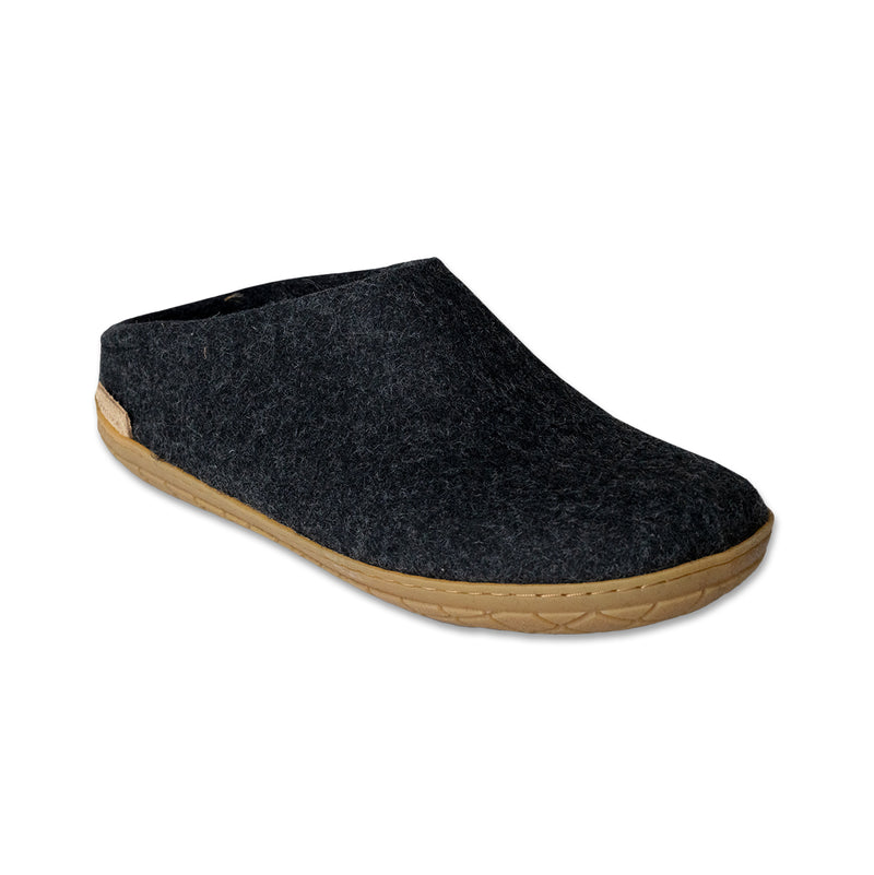 GLERUPS Rubber Sole Slip On - Charcoal