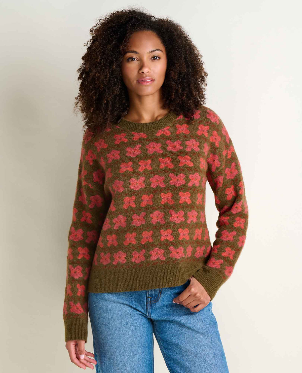 TOAD & CO Women's Wasatch Crew Sweater - Fir Pattern