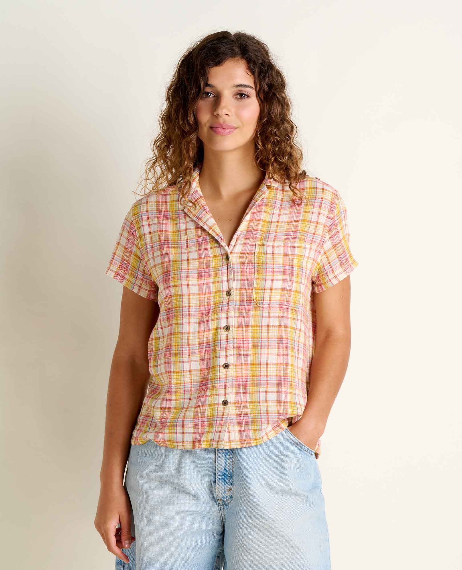 TOAD & CO. Women's Camp Cove Shirt - Gold Pattern