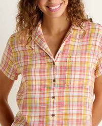 TOAD & CO. Women's Camp Cove Shirt - Gold Pattern