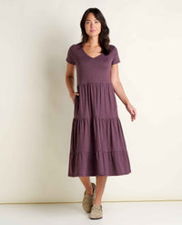 TOAD & CO. Women's Marley Tiered Midi Dress - Raisin