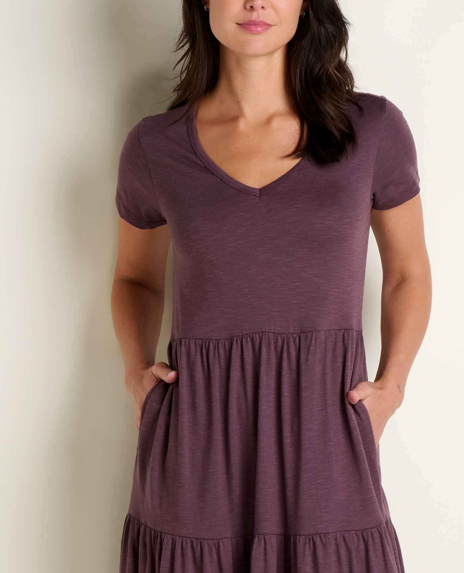 TOAD & CO. Women's Marley Tiered Midi Dress - Raisin