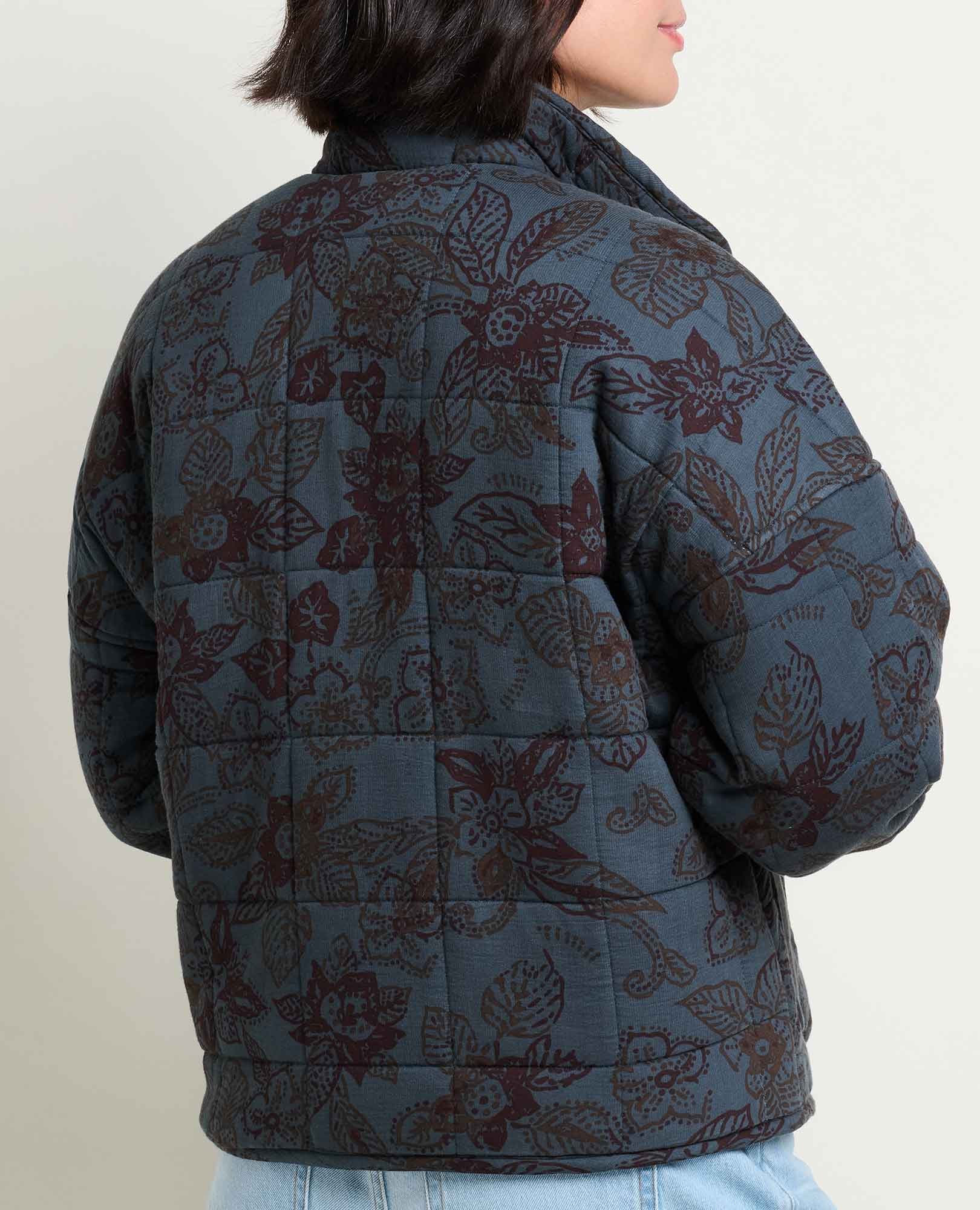 TOAD & CO Women's Manzana Quilted Sherpa Jacket - Midnight Floral Print