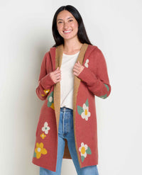 Toad & Co. Womens Heartfelt Hoodie - Merino Wool - Sundown Flowers