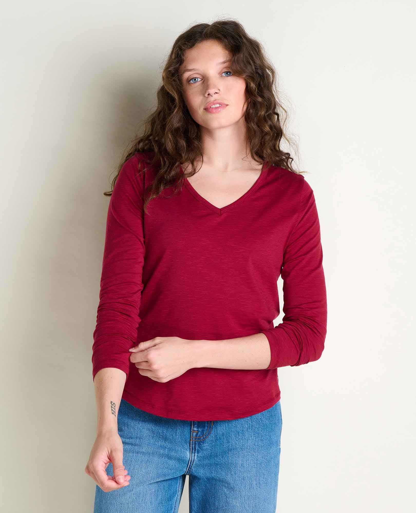 TOAD & CO Women's Marley Long Sleeve Tee - Beet