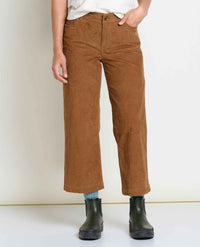 Toad & Co. Womens Karuna Cord Wide Leg Pant - Brown Sugar