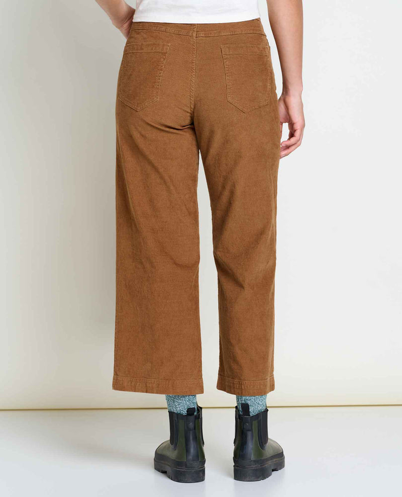 Toad & Co. Womens Karuna Cord Wide Leg Pant - Brown Sugar