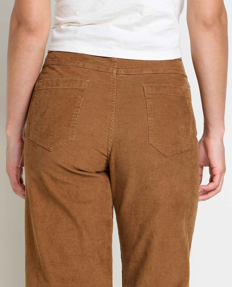 Toad & Co. Womens Karuna Cord Wide Leg Pant - Brown Sugar