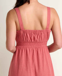TOAD & CO. Women's Taj Hemp Tiered Midi Dress - Dusty Cedar