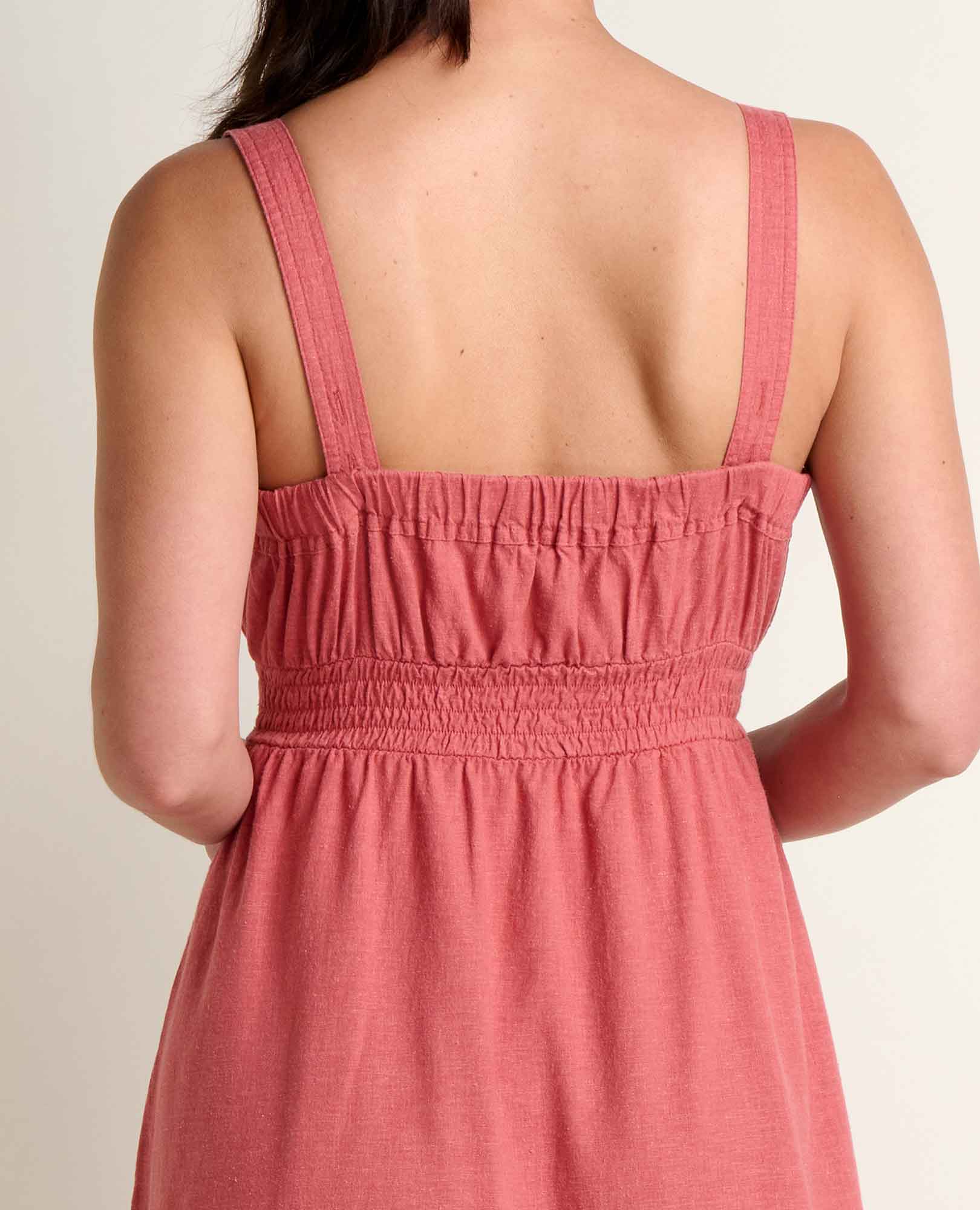 TOAD & CO. Women's Taj Hemp Tiered Midi Dress - Dusty Cedar