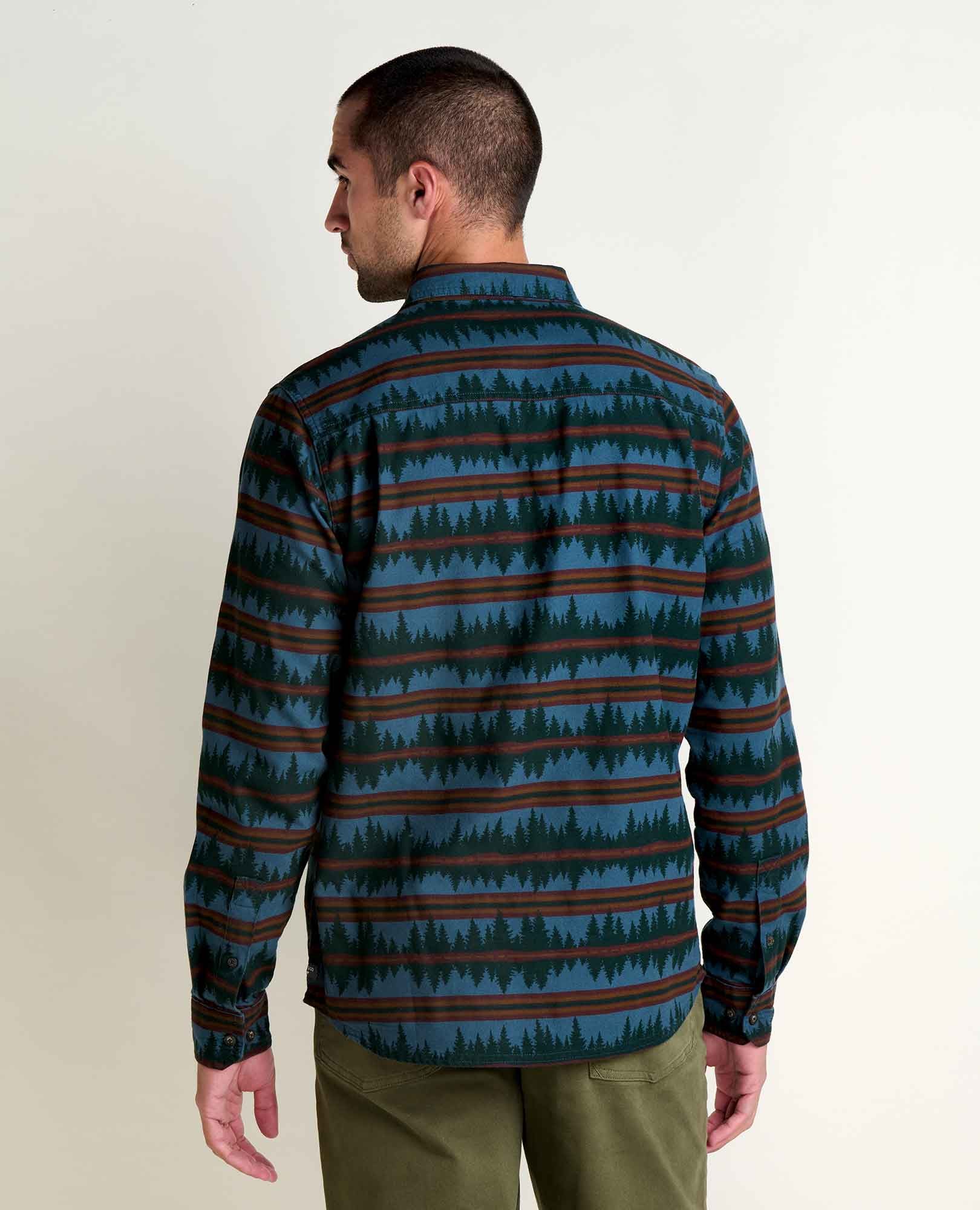 TOAD & CO Men's Pinevale Long Sleeve Shirt - Midnight Pattern