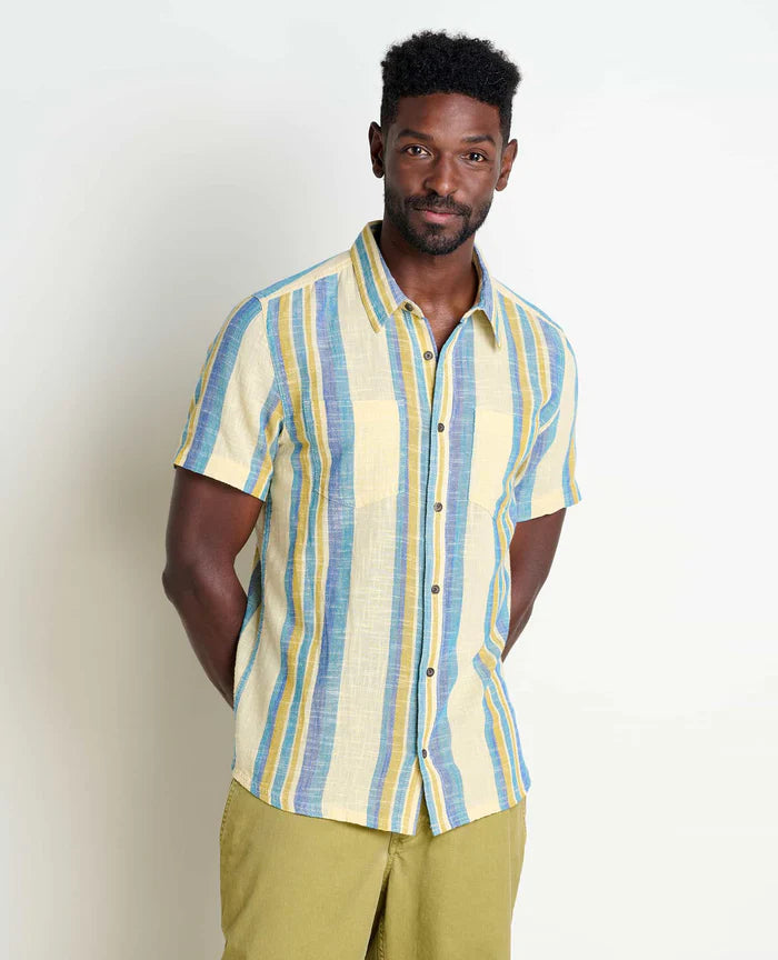 Men's Harris Short Sleeve Shirt - Barley Stripe