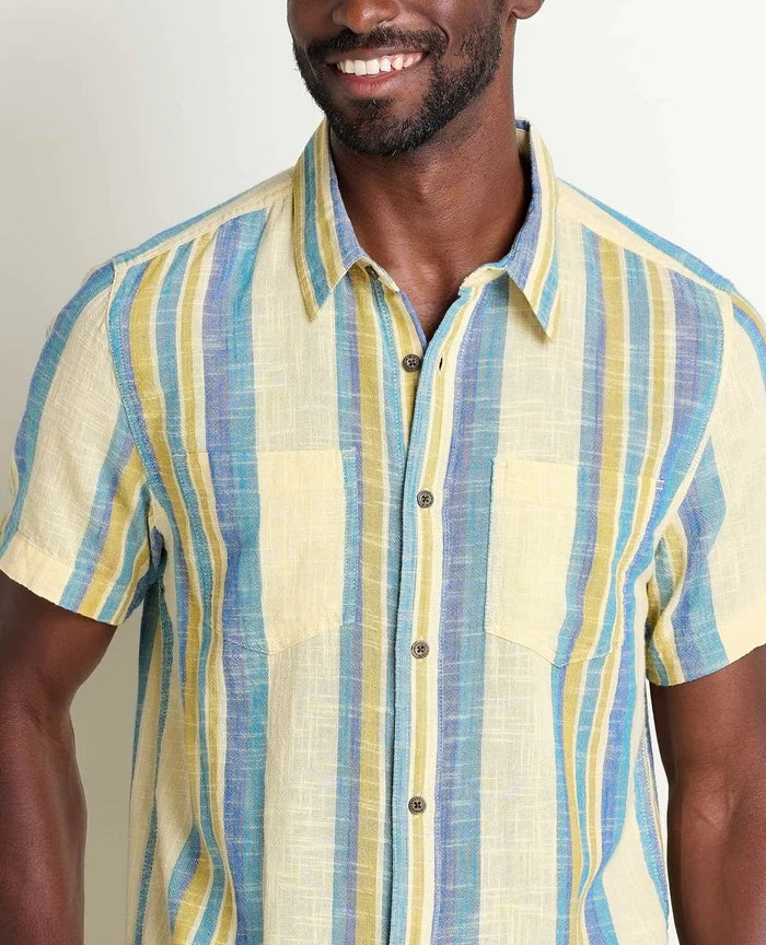 Men's Harris Short Sleeve Shirt - Barley Stripe
