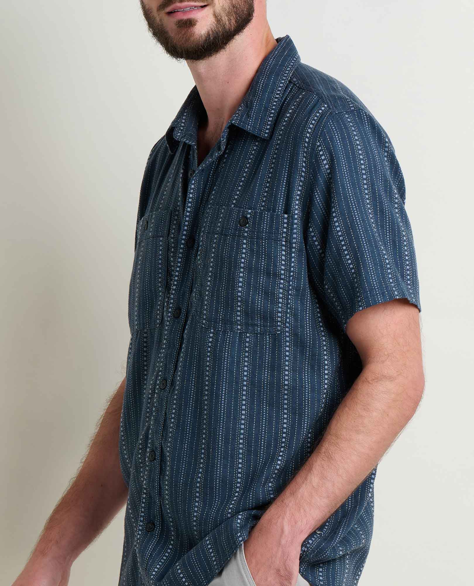 TOAD & CO. Men's Taj Hemp Shirt - Midnight Dobby