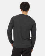 M's Hemp Classic Henley Longsleeve- Meteorite Black Heather