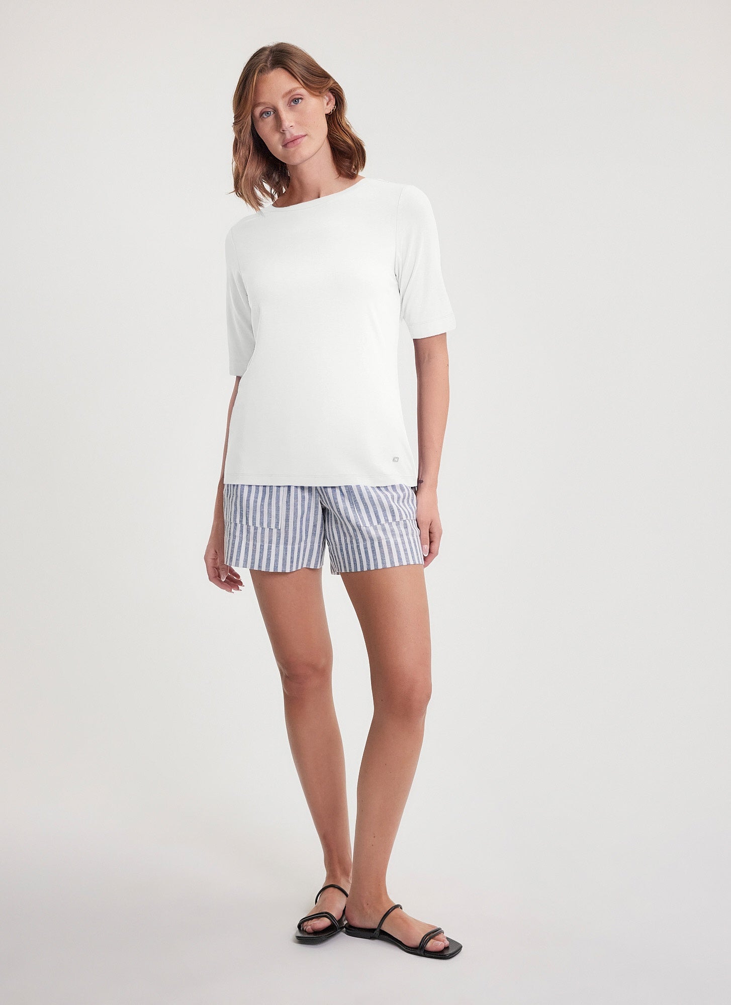 FIG Roby Short Sleeve Top - Pure White