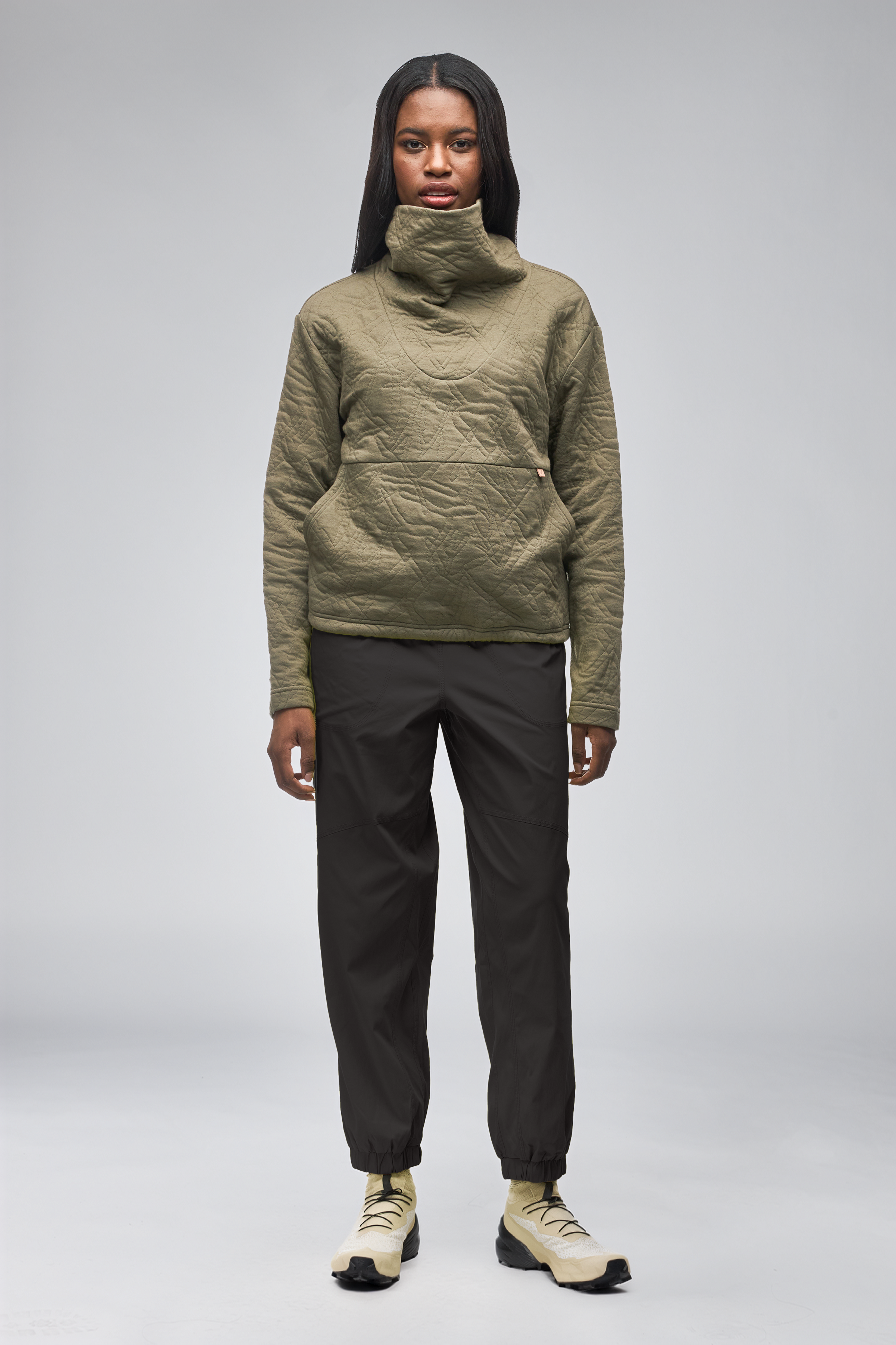 INDYEVA Relevo Cowl Sweater - Deepmoss
