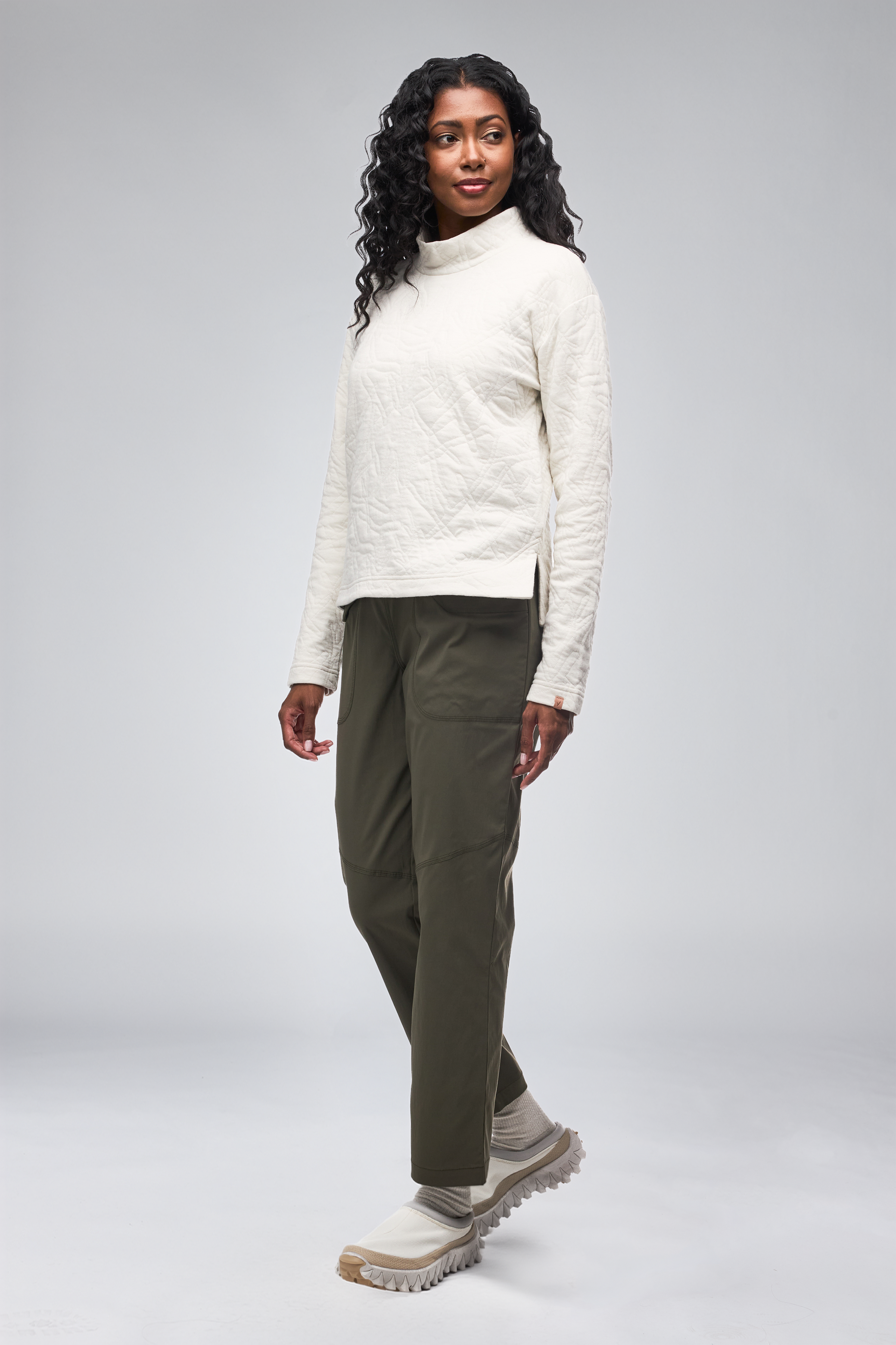 INDYEVA Brano Mockneck Sweater - Dusty
