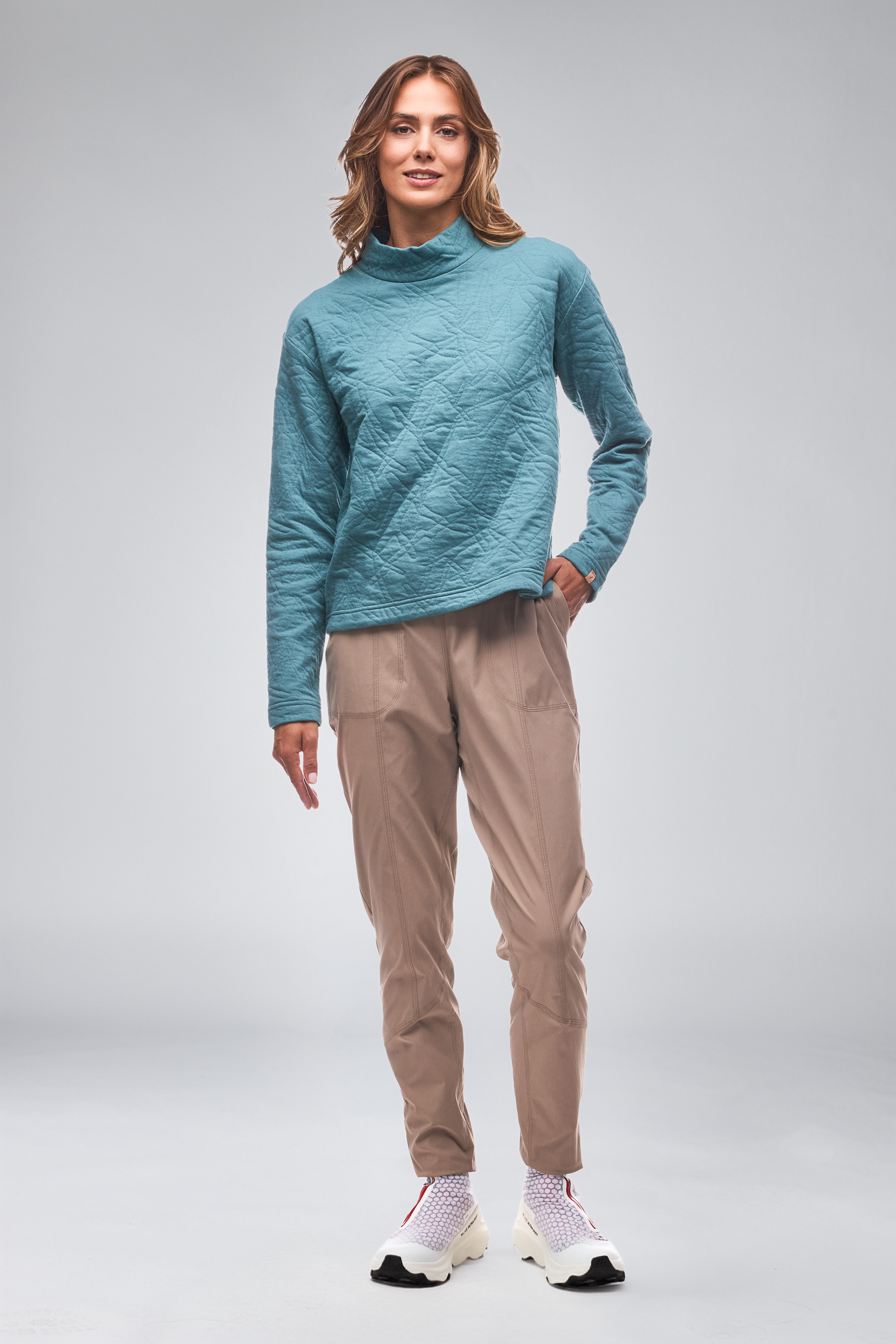 INDYEVA Brano Mockneck Sweater - Lake