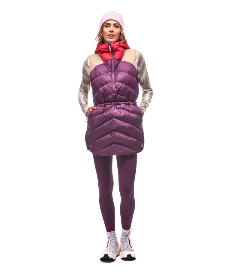 INDYEVA Selimut II Tunic Vest - Elderberry / Tomato CB