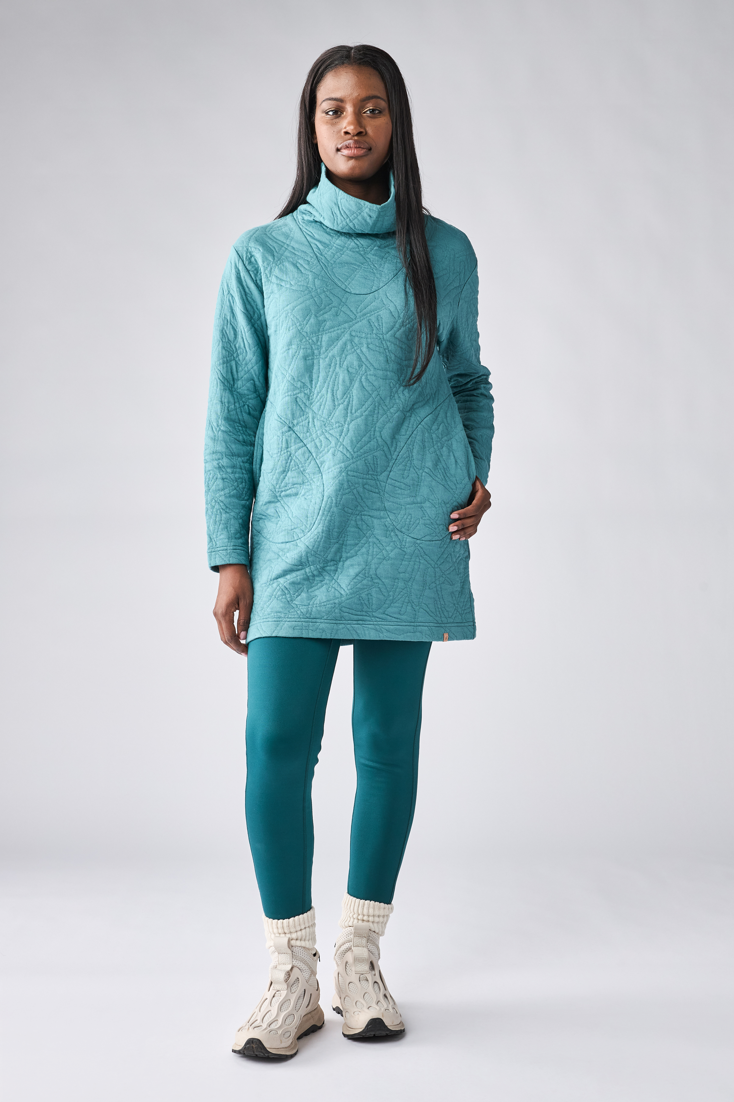 INDYEVA Hulp Turtleneck Tunic - Lake