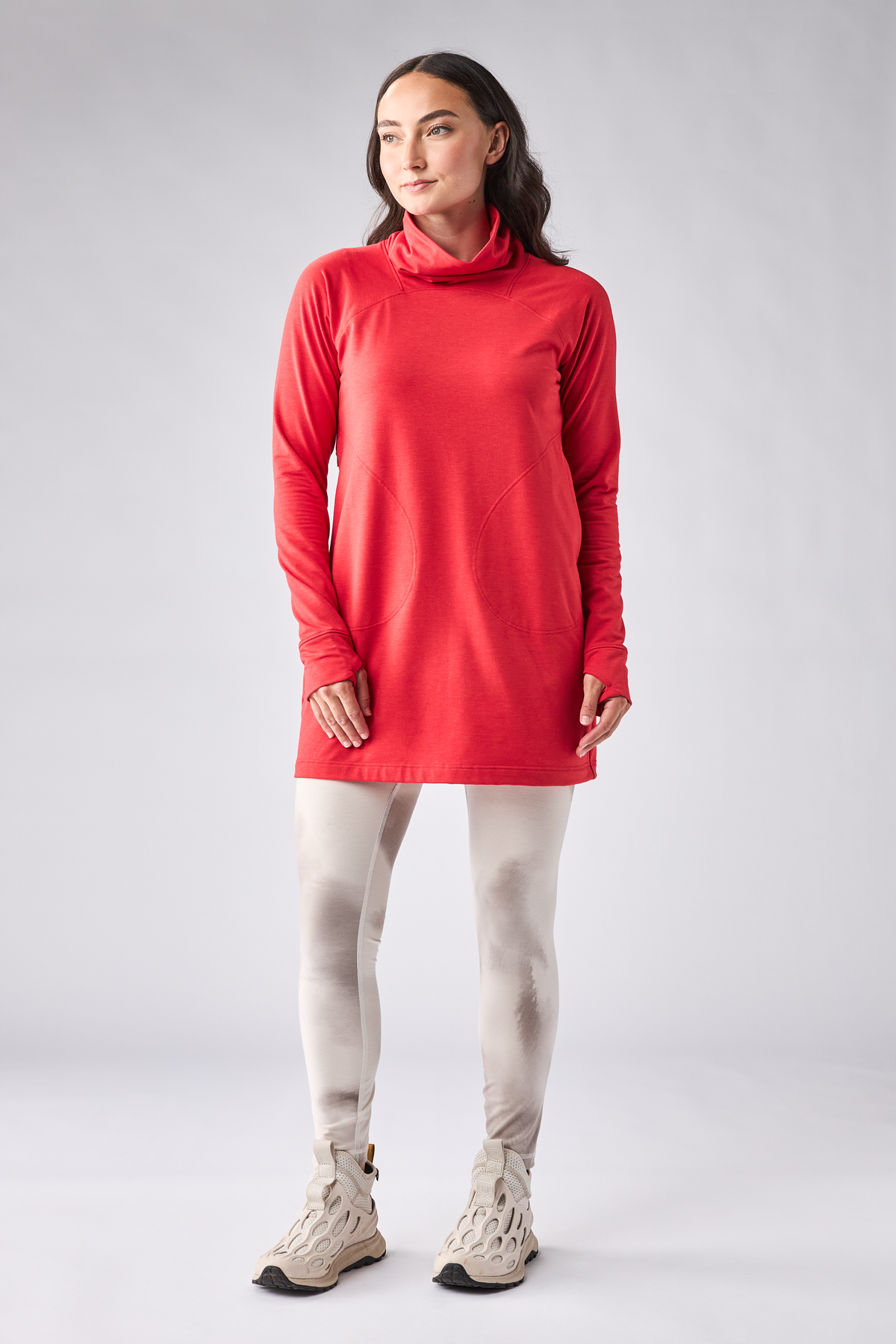 INDYEVA Meris Long Sleeve Tunic - Tomato