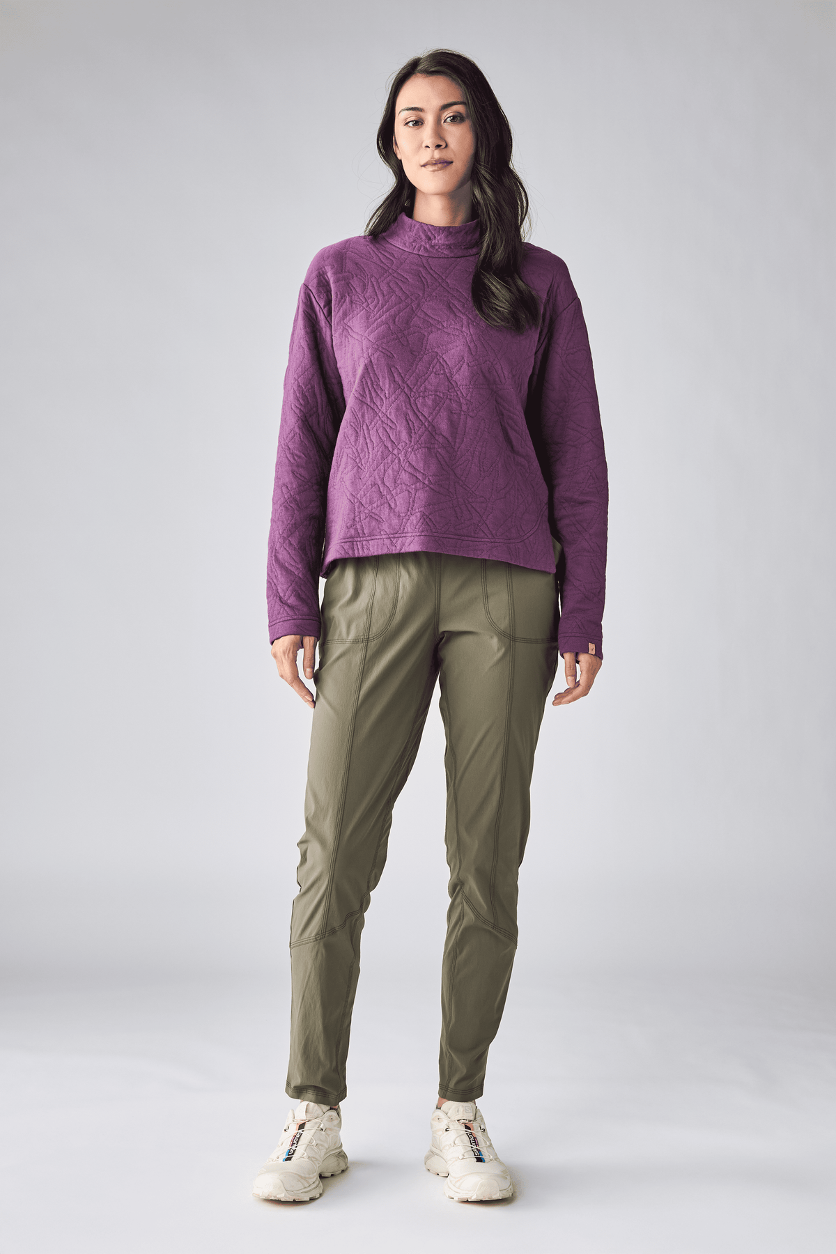 INDYEVA Brano Mockneck Sweater - Elderberry