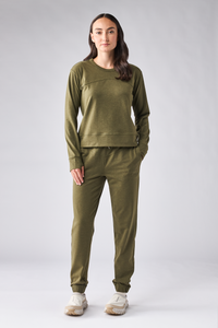 INDYEVA Belar Crewneck Long Sleeve Top - Verdale