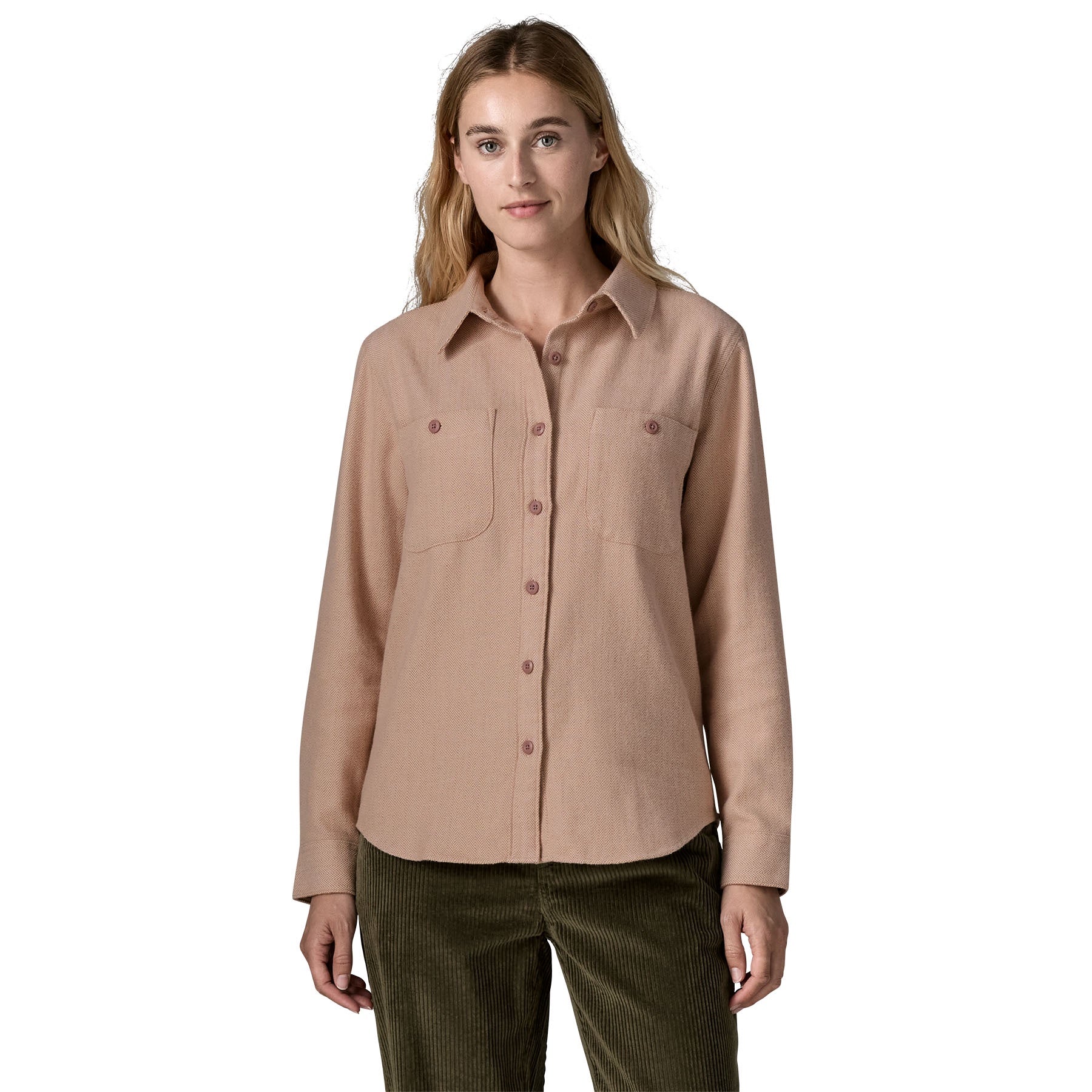 PATAGONIA Women's Fjord Flannel Shirt - Tundra Twill/Moonrise Taupe