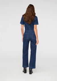 DU/ER Women's Performance Denim Short Sleeve Jumpsuit