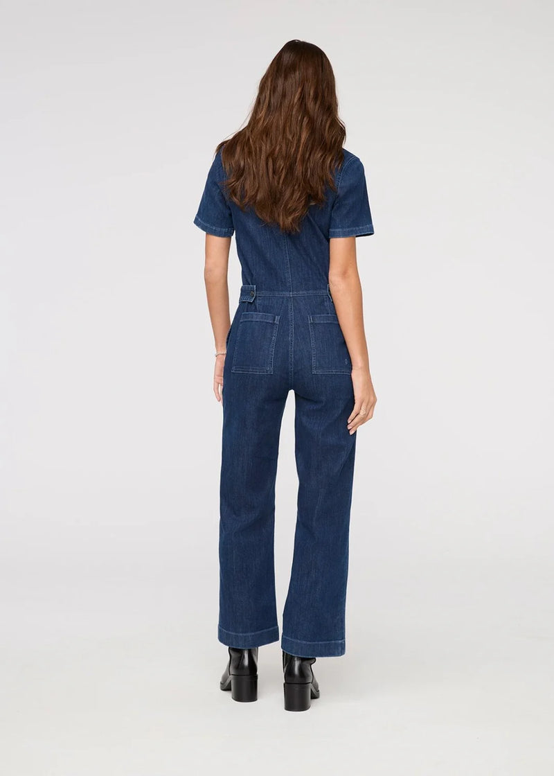 DU/ER Women's Performance Denim Short Sleeve Jumpsuit