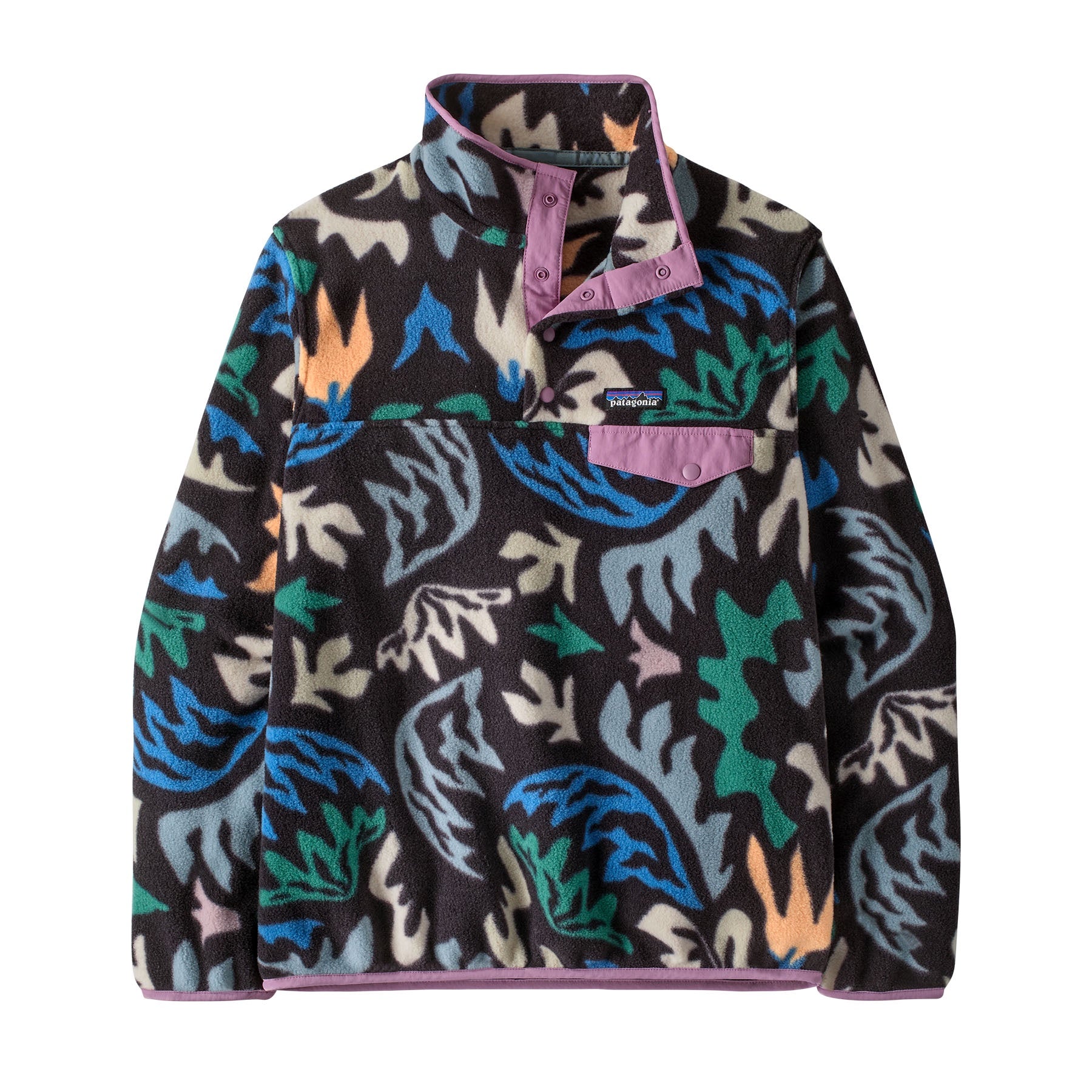 PATAGONIA Women's Lightweight Synchilla Snap-T Pullover - Kaleido: Black