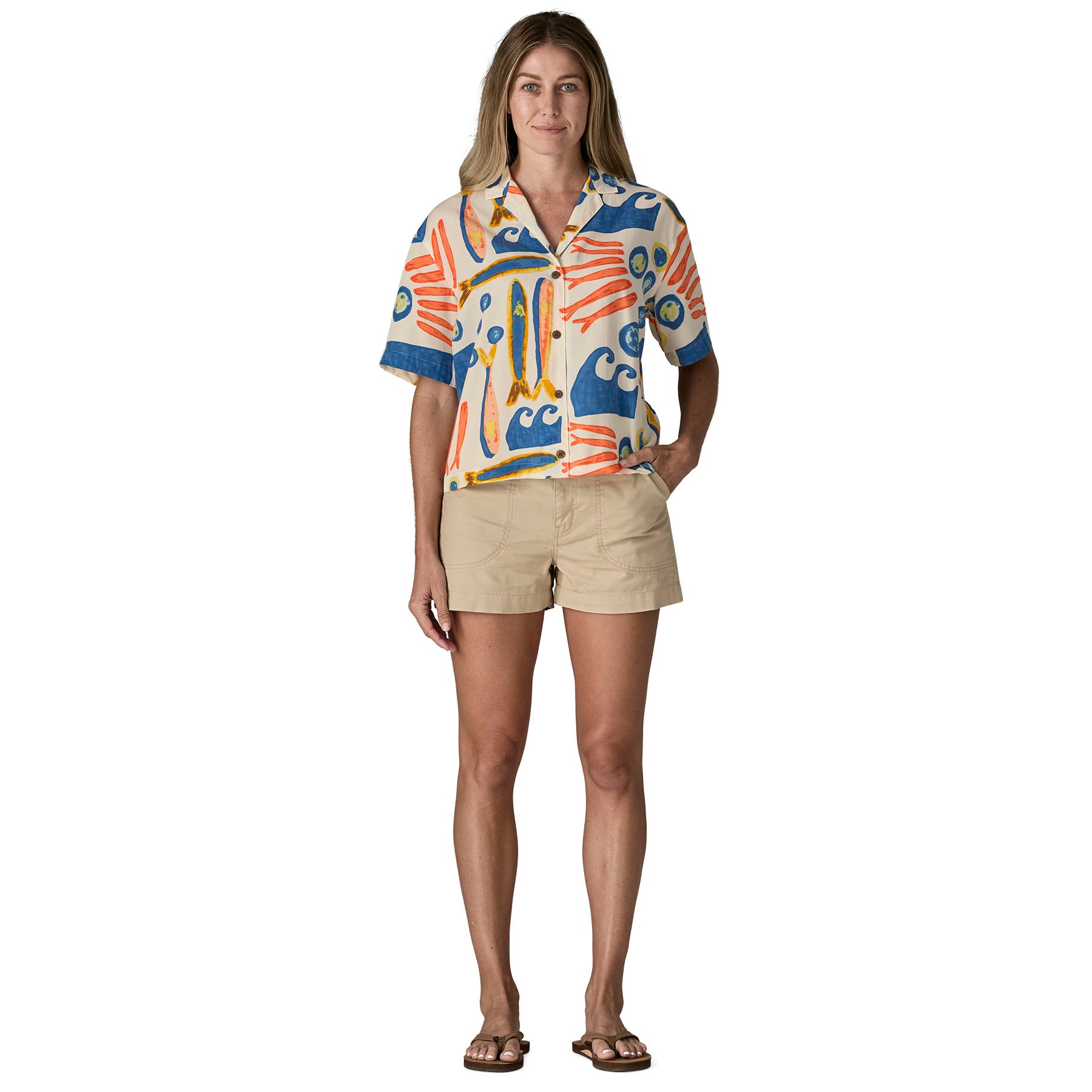 PATAGONIA Women's Tidal Threads Shirt - Sardines: Natural