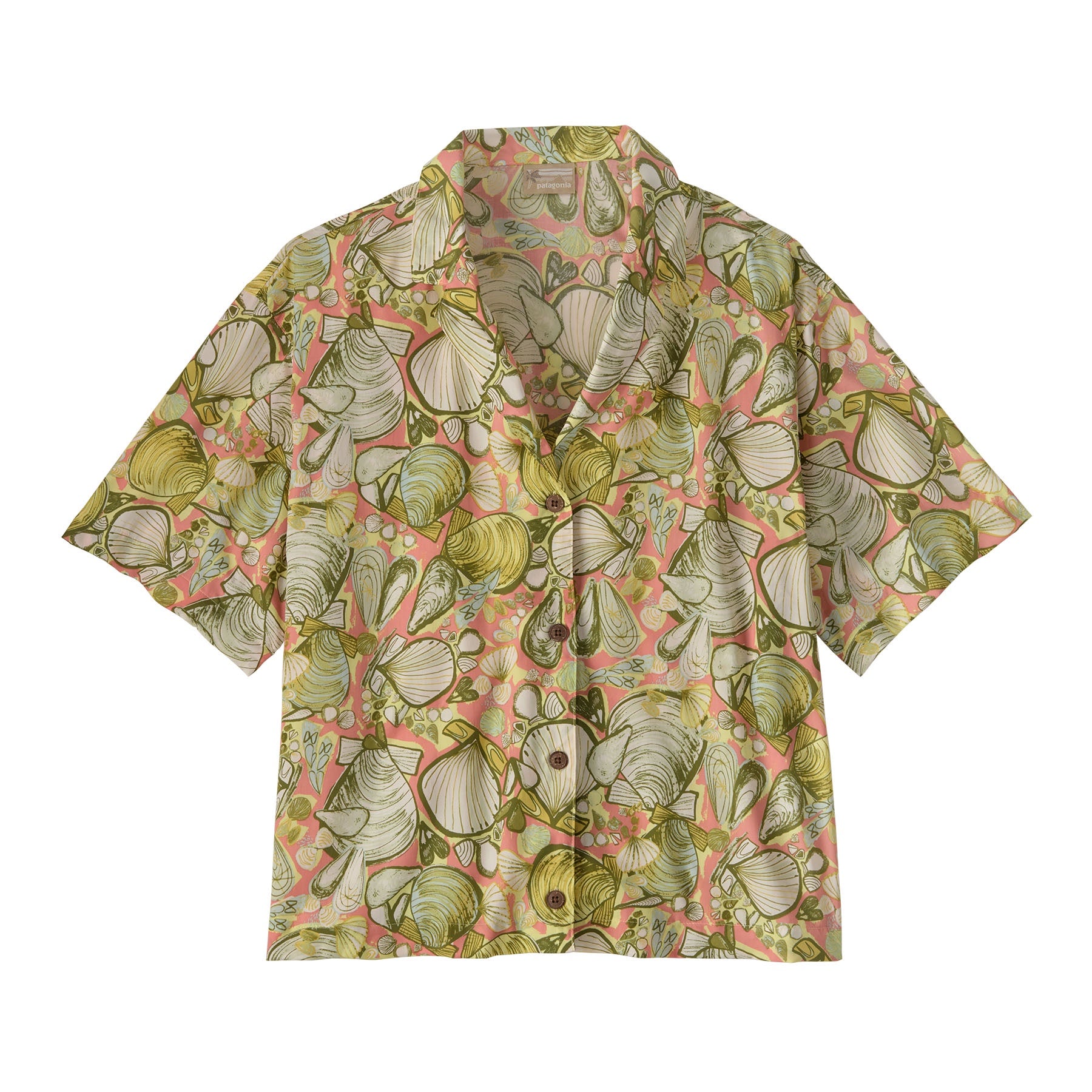 PATAGONIA Women's Tidal Threads Shirt - Shelly Shelly: Mellow Melon