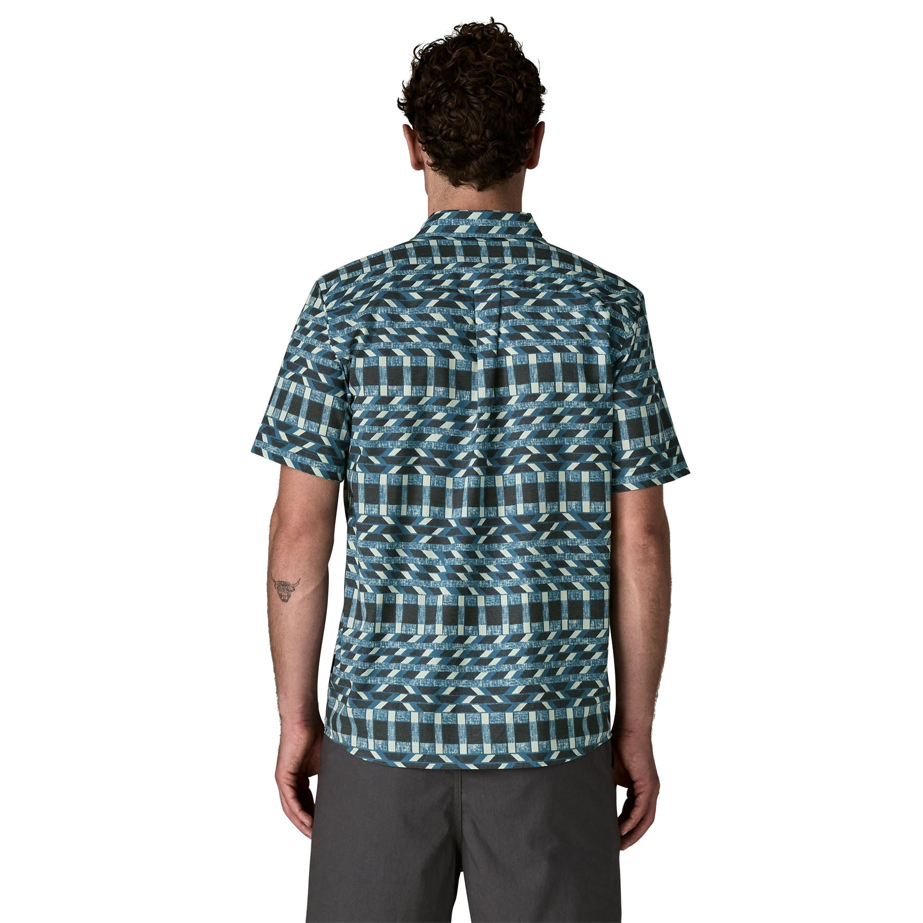 PATAGONIA Men's Go To Shirt - Climbing Stripe: Still Blue