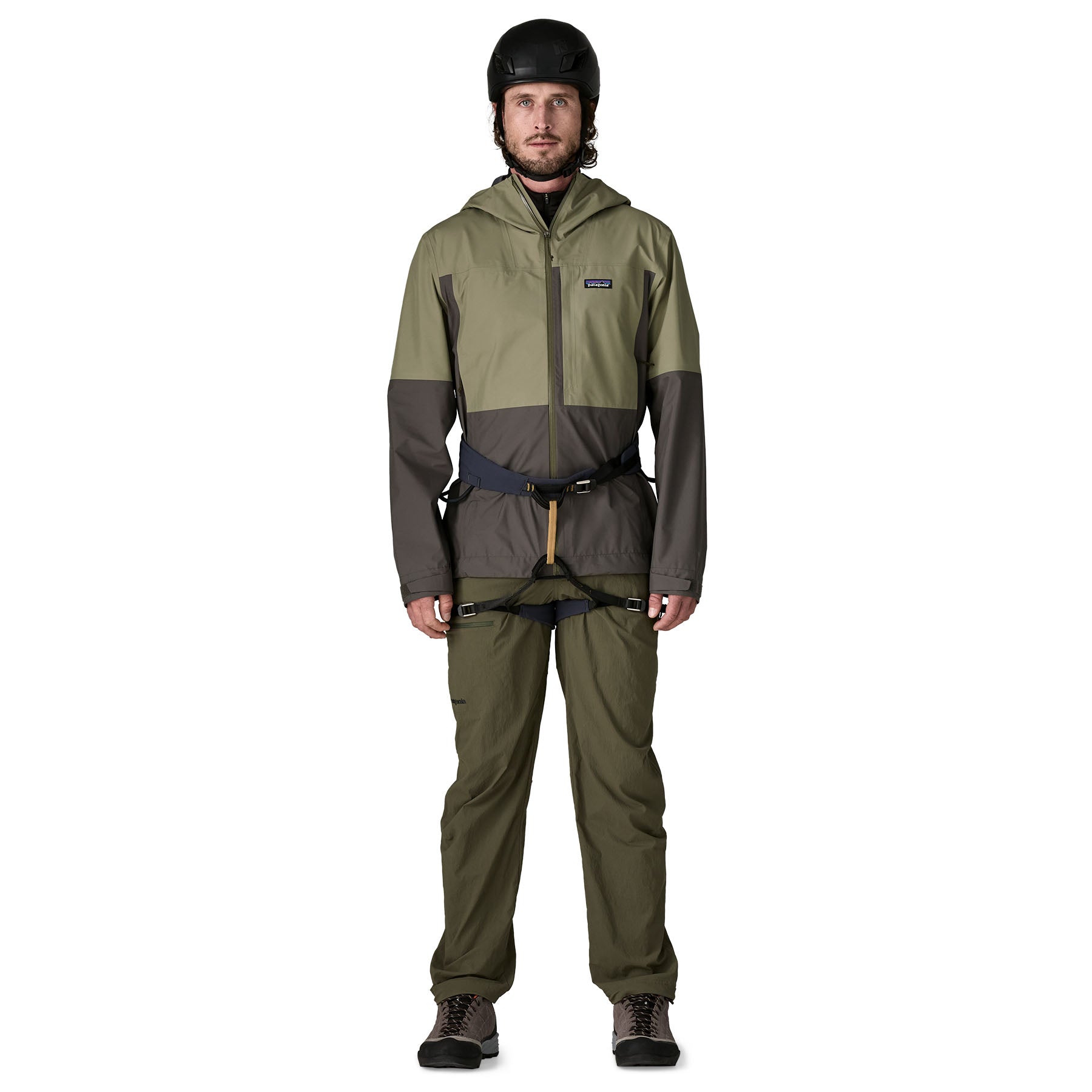 PATAGONIA Men's Boulder Fork Rain Jacket - Forge Grey w/River Rock Green
