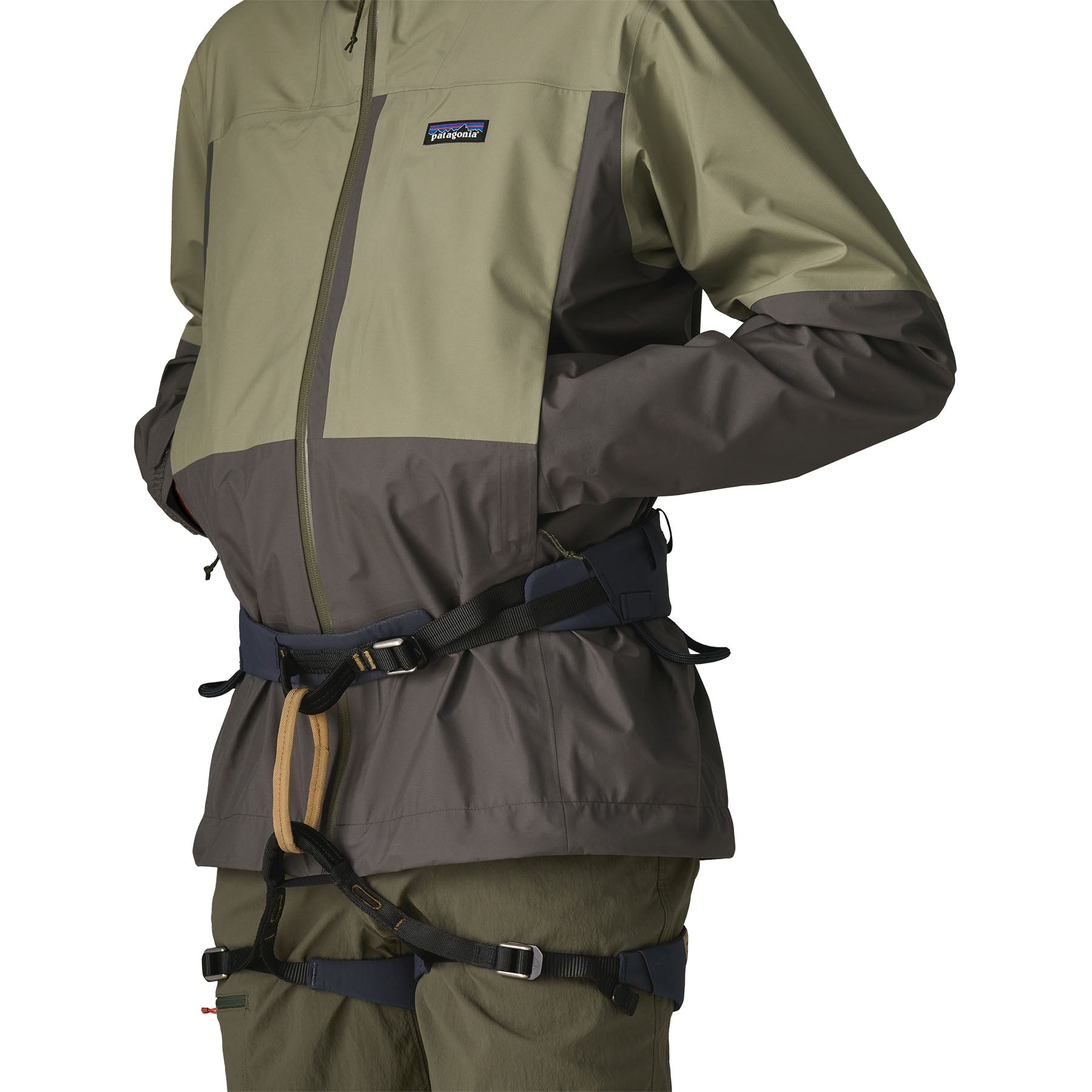 PATAGONIA Men's Boulder Fork Rain Jacket - Forge Grey w/River Rock Green